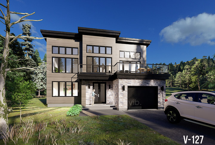 Plan de maison &agrave; &eacute;tages &agrave; vendre - Mod&egrave;le V-127