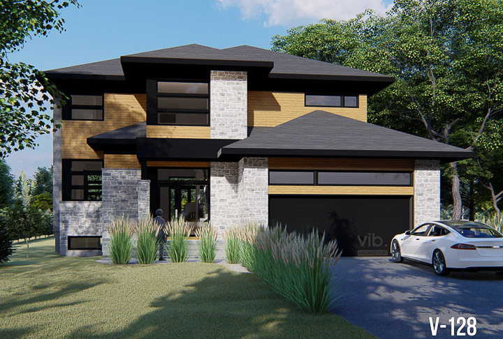 Plan de maison &agrave; &eacute;tages &agrave; vendre - Mod&egrave;le V-128