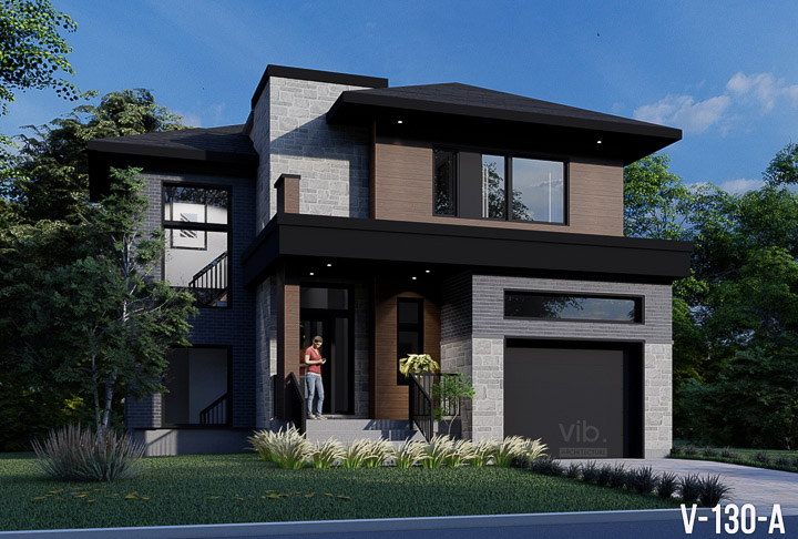 Plan de maison &agrave; &eacute;tages &agrave; vendre - Mod&egrave;le V-130-A