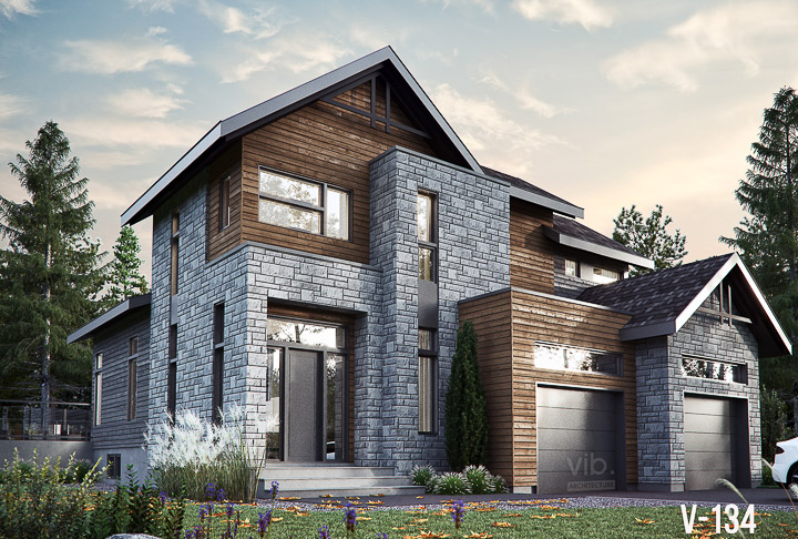 Plan de maison &agrave; &eacute;tages &agrave; vendre - Mod&egrave;le V-134