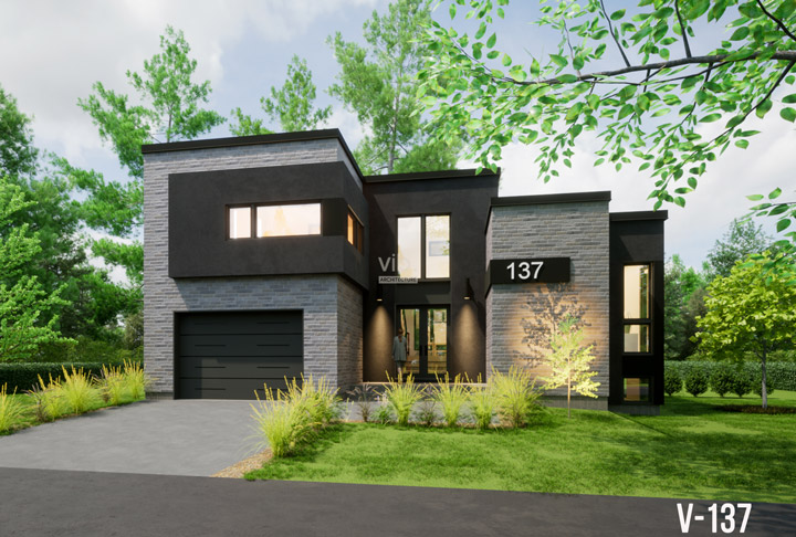 Plan de maison &agrave; &eacute;tages &agrave; vendre - Mod&egrave;le V-137