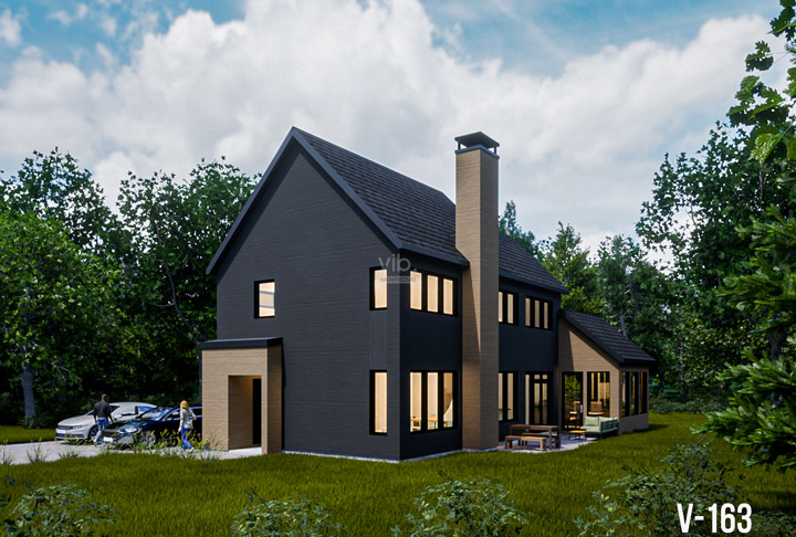 Plan de maison &agrave; &eacute;tages &agrave; vendre - Mod&egrave;le V-163