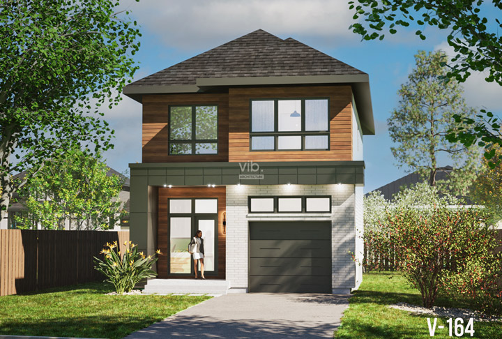 Plan de maison &agrave; &eacute;tages &agrave; vendre - Mod&egrave;le V-164