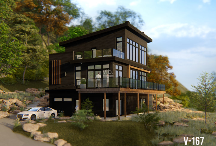 Plan de maison &agrave; &eacute;tages &agrave; vendre - Mod&egrave;le V-167