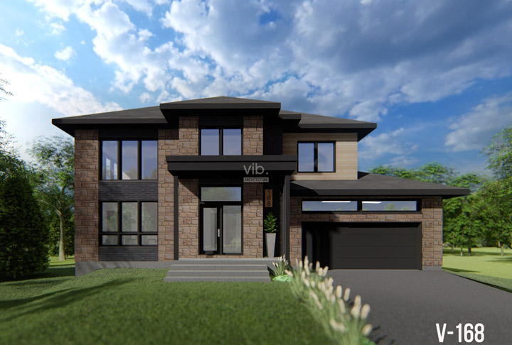 Plan de maison &agrave; &eacute;tages &agrave; vendre - Mod&egrave;le V-168