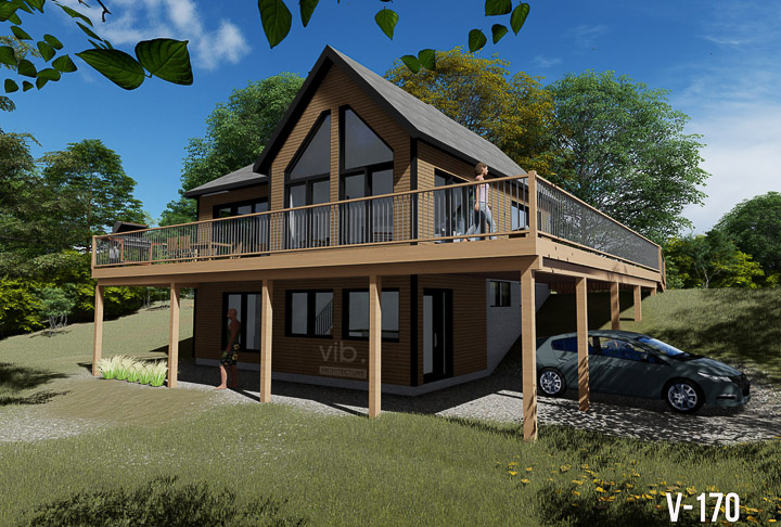 Plan de maison &agrave; &eacute;tages &agrave; vendre - Mod&egrave;le V-170