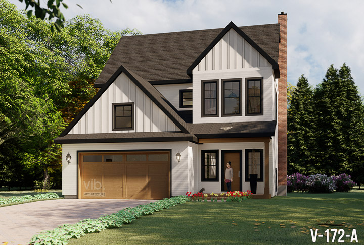 Plan de maison &agrave; &eacute;tages &agrave; vendre - Mod&egrave;le V-172-A