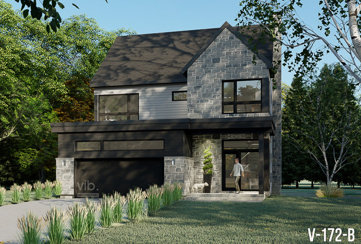 Plan de maison &agrave; &eacute;tages &agrave; vendre - Mod&egrave;le V-172-B