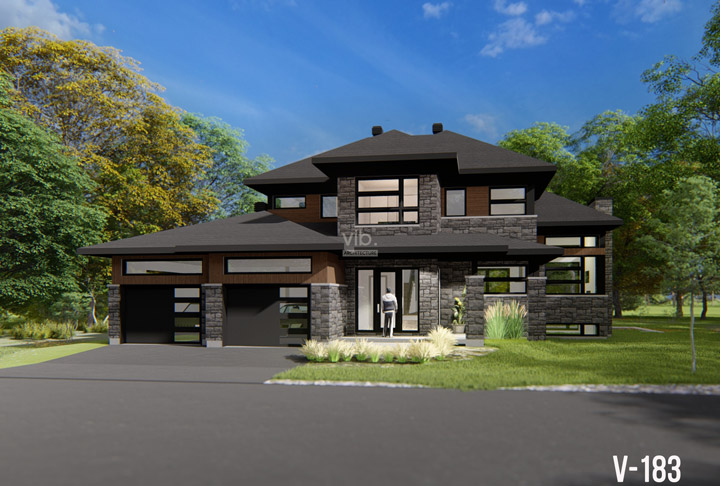 Plan de maison &agrave; &eacute;tages &agrave; vendre - Mod&egrave;le V-183