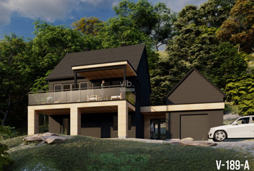 Plan de maison &agrave; &eacute;tages &agrave; vendre - Mod&egrave;le V-189-A