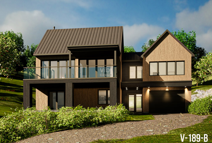 Plan de maison &agrave; &eacute;tages &agrave; vendre - Mod&egrave;le V-189-B