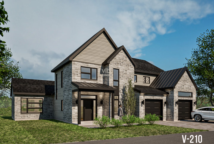 Plan de maison &agrave; &eacute;tages &agrave; vendre - Mod&egrave;le V-210