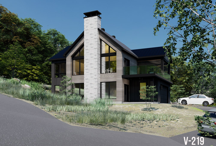 Plan de maison &agrave; &eacute;tages &agrave; vendre - Mod&egrave;le V-219