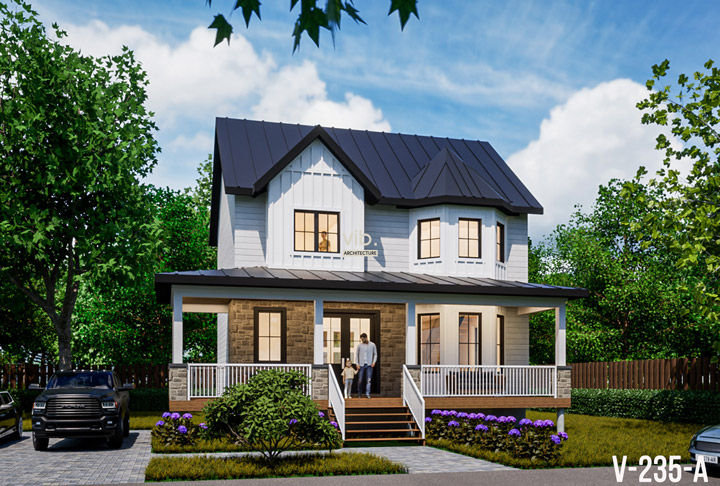 Plan de maison &agrave; &eacute;tages &agrave; vendre - Mod&egrave;le V-235-A