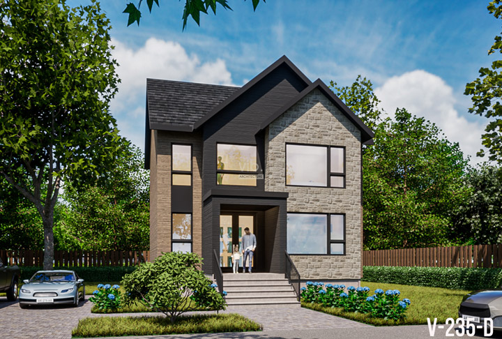 Plan de maison &agrave; &eacute;tages &agrave; vendre - Mod&egrave;le V-235-D