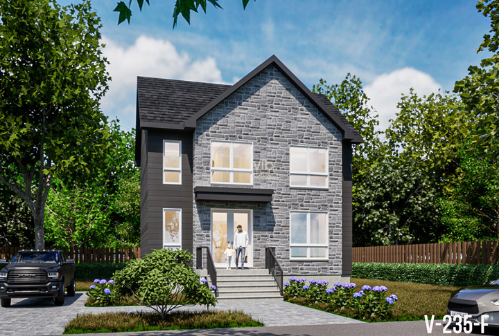 Plan de maison &agrave; &eacute;tages &agrave; vendre - Mod&egrave;le V-235-F
