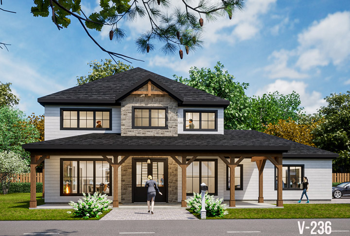 Plan de maison &agrave; &eacute;tages &agrave; vendre - Mod&egrave;le V-236