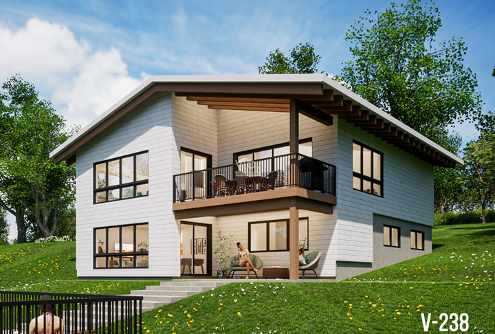 Plan de maison &agrave; &eacute;tages &agrave; vendre - Mod&egrave;le V-238