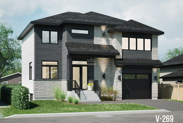 Plan de maison &agrave; &eacute;tages &agrave; vendre - Mod&egrave;le V-269