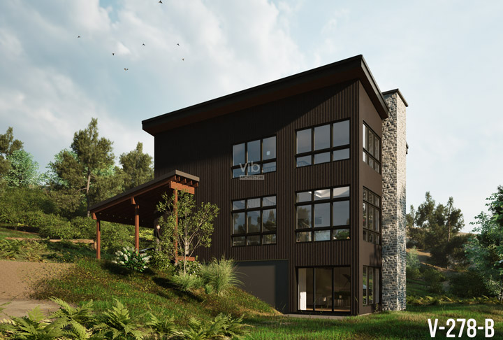 Plan de maison &agrave; &eacute;tages &agrave; vendre - Mod&egrave;le V-278-B