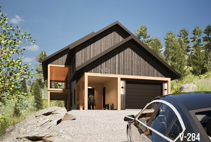 Plan de maison &agrave; &eacute;tages &agrave; vendre - Mod&egrave;le V-284