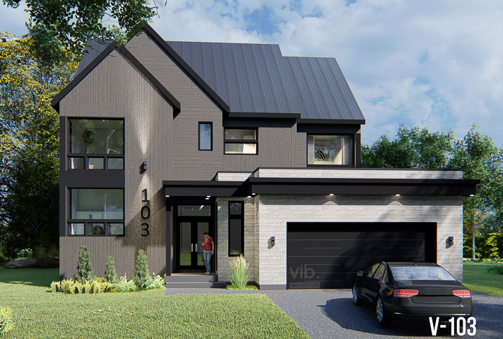 Plan de maison interg&eacute;n&eacute;ration &agrave; vendre - Mod&egrave;le V-103