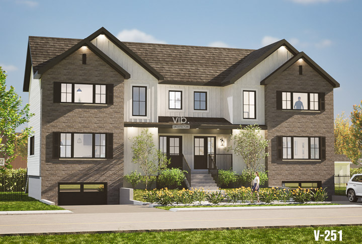 Plan de maison interg&eacute;n&eacute;ration &agrave; vendre - Mod&egrave;le V-251