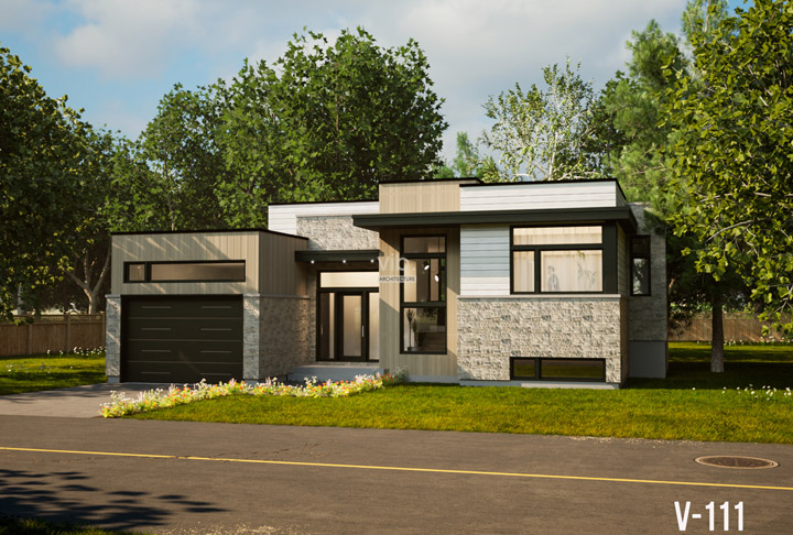Plan de maison plain-pied &agrave; vendre - Mod&egrave;le V-111