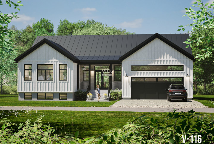 Plan de maison plain-pied &agrave; vendre - Mod&egrave;le V-116