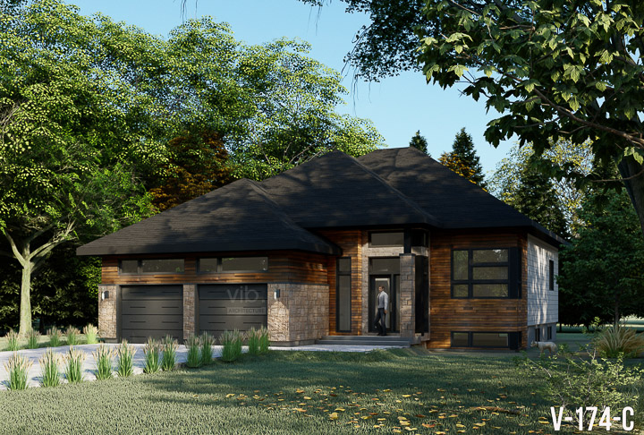 Plan de maison plain-pied &agrave; vendre - Mod&egrave;le V-174-C