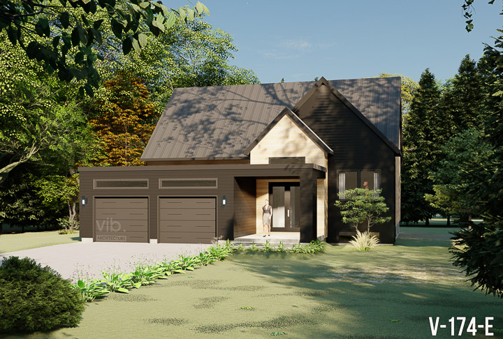 Plan de maison plain-pied &agrave; vendre - Mod&egrave;le V-174-E