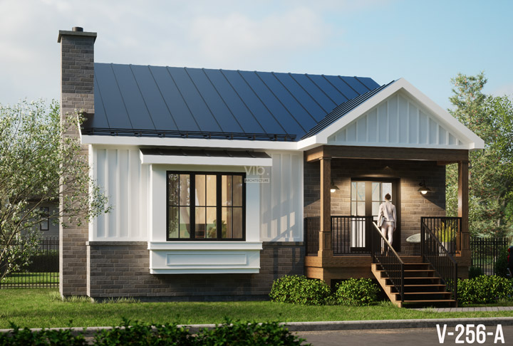 Plan de maison plain-pied &agrave; vendre - Mod&egrave;le V-256-A