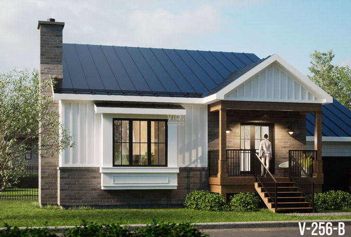 Plan de maison plain-pied &agrave; vendre - Mod&egrave;le V-256-B