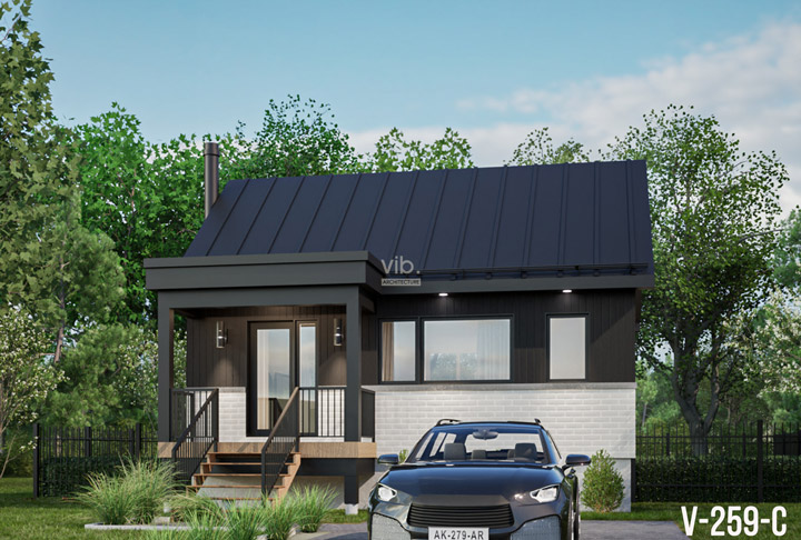 Plan de maison plain-pied &agrave; vendre - Mod&egrave;le V-259-C