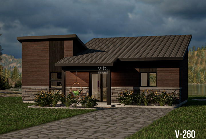 Plan de maison plain-pied &agrave; vendre - Mod&egrave;le V-260