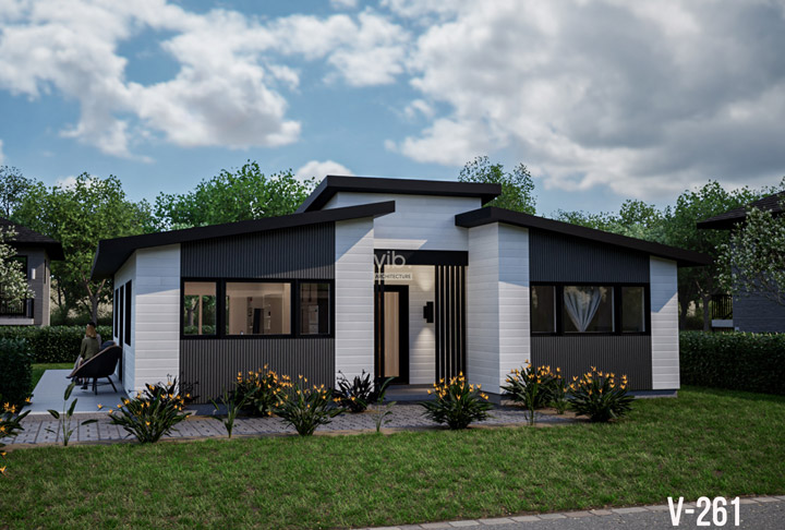 Plan de maison plain-pied &agrave; vendre - Mod&egrave;le V-261