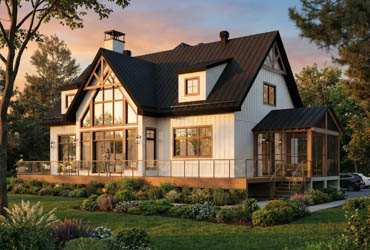 Maison F+P - Plan de maison &agrave; &eacute;tages &agrave; vendre - Image arri&egrave;re