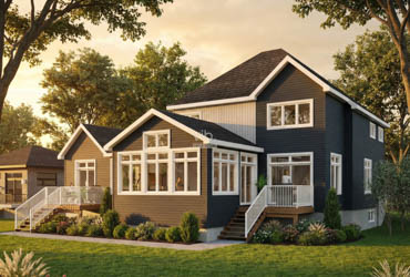 Maison JD - Plan de maison interg&eacute;n&eacute;ration &agrave; vendre - Image arri&egrave;re