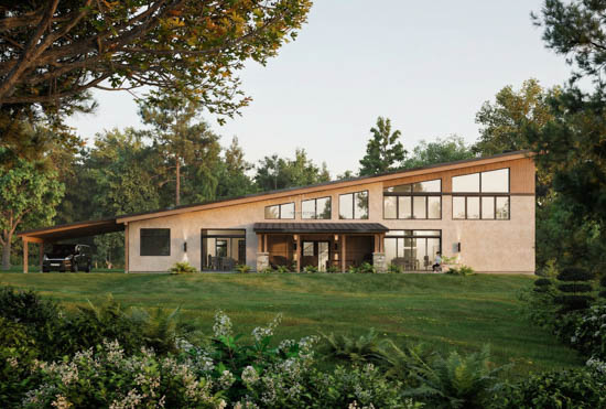 Maison D+V - Plan de maison intergénération à vendre - Image arrière