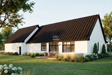 Maison HB - Plan de maison plain-pied &agrave; vendre - Image arri&egrave;re